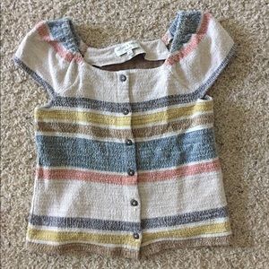Striped Puff Sleeve Madewell Top